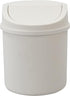 0.5 Gallon Plastic Tiny Trash Can with Swing Lid - Mini Desktop Waste Can, White