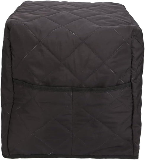 Soft Cotton Coffee Machine Dust Cover, Washable Black Cover for Home Office, 12.6 X 12.2 X 14.2 inch