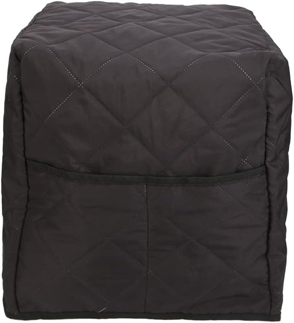 Soft Cotton Coffee Machine Dust Cover, Washable Black Cover for Home Office, 12.6 X 12.2 X 14.2 inch