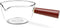 DOERDO Clear Glass Pot, Milk Pan with Wooden Handle, Breakfast Cooking Pot for Home Kitchen