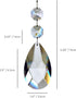 10pcs 63mm Teardrop Chandelier Crystals, Clear Crystal Chandelier Prisms Pendants Parts Beads, Hanging Decoration