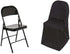1 Set Efavormart Black Linen Polyester Folding Chair Covers for Dining Chairs Party Wedding Banquet Outdoor Event