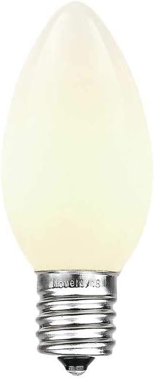 25 C9 Set Bulbs Foot White Ceramic Christmas String Light - Outdoor Roofline Light String - Opaque - Green Wire