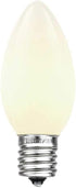 25 C9 Set Bulbs Foot White Ceramic Christmas String Light - Outdoor Roofline Light String - Opaque - Green Wire