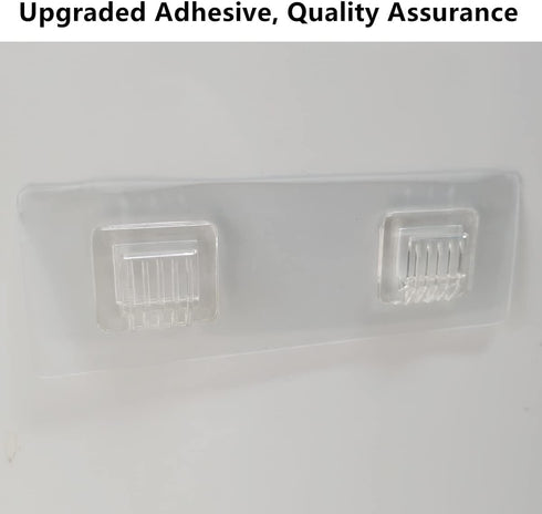 JiePai Acrylic Corner Shower Caddy Shelf with Hooks, 2 Pack Adhesive Wall Mounted Organizer for Shower & Kitchen Storage