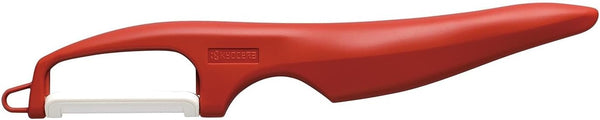 Kyocera Advanced Ceramic Vertical Double Edge Blade Peeler, Red