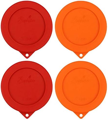Sophico Round Silicone Storage Cover Lids, 1 Cup Replacement for Anchor Hocking and Pyrex 7202-PC Glass Bowls