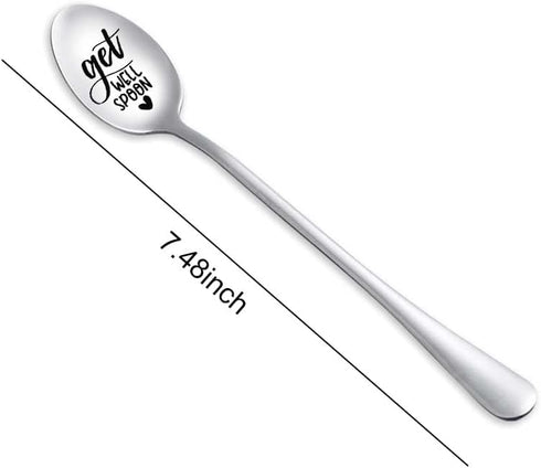 Get Well Spoon Inspirational Sobriety Gifts for Women Best Friend BFF Gift for Girls Post Surgery Recovery Gifts for Daughter Son Cancer Survivor Gifts for Dad Mom Motivational Birthday Christmas Gift