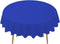 Royal Blue Plastic Tablecloths 2 Pack - Disposable 84 Inch Circle Table Covers for Parties, Weddings, 6 ft Round Use