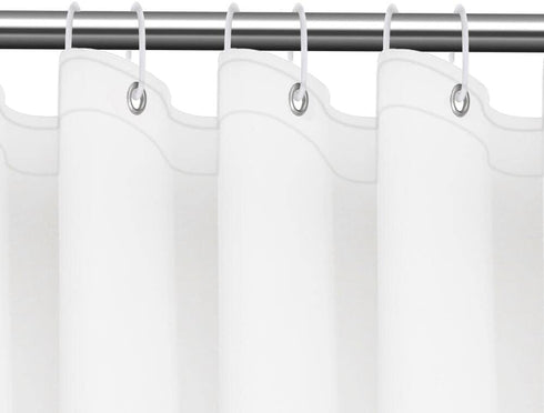 Shower Curtain Liner, 72 X 72 INCH PEVA, Waterproof & Washable Shower Curtain Liner for Bathroom, White