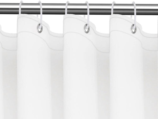 Shower Curtain Liner, 72 X 72 INCH PEVA, Waterproof & Washable Shower Curtain Liner for Bathroom, White