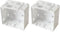 Cutelec Box Mounting Bracket Set for 1-1/2" Blinds, White Color Window Blinds Headrail Bracket