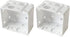 Cutelec Box Mounting Bracket Set for 1-1/2" Blinds, White Color Window Blinds Headrail Bracket