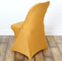 Elegant Gold Spandex Folding Chair Cover for Weddings and Events