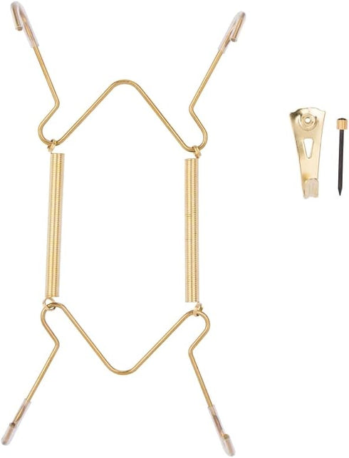 Rocky Mountain Goods ProSource Plate Hanger for Wall, Heavy Duty Polished Brass, Fits Decorative Plates (5.5" - 8")