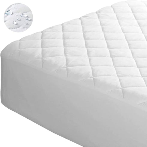 Stuff4Tots Waterproof Mattress Protector (Twin), Premium with 4 Layer Protection, Super Soft, Breathable,