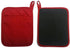 Home Collection Set of 2 Neoprene Pot Holders - 2 Red and 2 Black