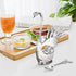 Decorative Swan Base Holder for Coffee Spoons, Metal Teaspoon and Dessert Flatware, Silvery White