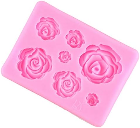 2PCS Rose Flowers Silicone Molds - Cake Chocolate Mold Wedding Cake Decorating Tools
