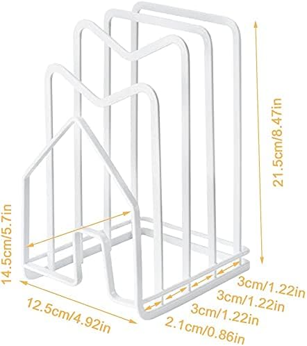 SUNFCON Cutting Board Rack, Chopping Board Organizer, Pot Pan Lids Holder, Sturdy Metal Kitchen Stand