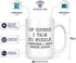 Artisan Owl Of Course I Talk to Myself Coffee Mug - Large 15 oz White Ceramic Funny Dark Humor Cup