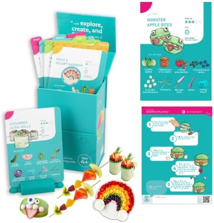 4+ My First Recipe Box for Kids: Montessori-Inspired, Easy-to-Follow Recipes with Visual Guides. Cookbook for Kids Ages