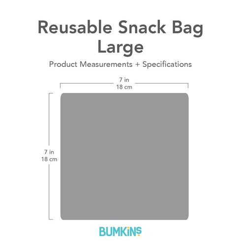 Bumkins DC Comics Batman Reusable Sandwich and Snack Bags, Washable Fabric, Waterproof Cloth Zip Bag, Large