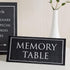 ANGEL & DOVE Set of 2 Black Funeral Memory Table Signs for Condolence Book, Memorial, Celebration of Life
