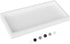 White Small Bathroom Tray, Silicone Vanity Tray for Soap Dish, Sponge Holder, Kitchen Sink Organizer for Countertop