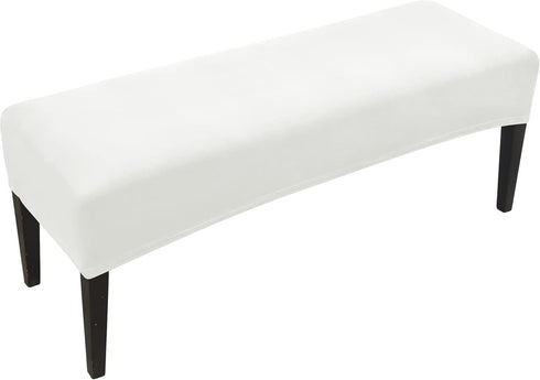 FORCHEER Dining Bench Cover Velvet Slipcover for Living Room Washable Ottoman Cover