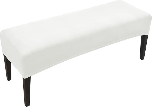 FORCHEER Dining Bench Cover Velvet Slipcover for Living Room Washable Ottoman Cover