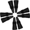 ANIN 8 Pcs Reusable Wine Stoppers, Silicone Beverage Bottle Sealer with Grip Top, Black