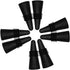 ANIN 8 Pcs Reusable Wine Stoppers, Silicone Beverage Bottle Sealer with Grip Top, Black