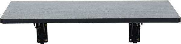 Folding Wall Desk, Wall Mounted Fold Down Desk for Small Space, Floating Desk (Black, Medium)