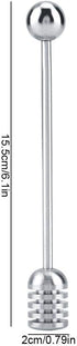 Fdit Solid Stainless Steel Honey Dipper Drizzler Stirrer Spoon Mixing Stick Tool