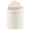 Tiny Plastic Garbage Can 0.7 Gallon, Mini Trash Can with Swing-Top Lid, White