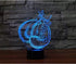 YTDZLTD 3D 16 Boxing Gloves Night Light Colors Changing USB Powered Remote Control Touch Switch Decor Lamp Optical