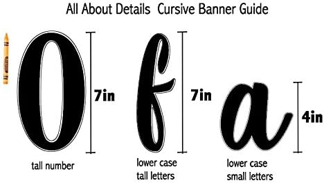 All About Details 40 & Fabulous Cursive Banner - 1 Set, 40th Birthday Banner (Silver)