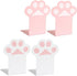 2 Sets Cat Paw Metal Bookends Cute Desktop Bookshelf Sturdy Cartoon Bookshelf for Home and Office Decoration