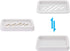 2PCS Draining Soap Dishes, Dishwashing Sponge Holder with Water Tray, Easy to Clean Soap Cases (Gray)