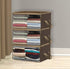 Simple Houseware 3 Pack Foldable Closet Organizer Clothing Storage Box with Clear Window, Brown