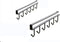 2pcs Multi-Hooks Under Cabinet, 6-Hook Hanging Rack for Kitchen Utensil Cupboard, Nail Free Organizer (Black)