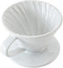 Restaurantware Restpresso 10 Ounce Coffee Dripper, Reusable Coffee Cone with Drip Hole, White Ceramic Pour Over
