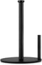 Black Paper Towel Holder - Weighted Countertop Stand for Kitchen and Bathroom, Steady Paper Roll Holder