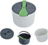 Microwave Rice Cooker Steamer, 2 L Microwave Cookware Set for Rice, Pasta, Vegetables, Non-Stick (Green)