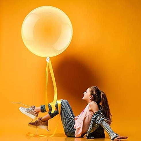 Sumind 30 Pieces Bubble Transparent Bobo Balloons, Crystal Clear Balloons for Birthday Party, Christmas, 18 Inches
