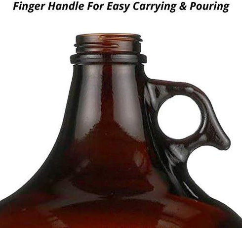 1 Gallon (128oz) Amber Glass Jug with 38mm Cap