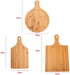 Bamboo Cutting Board,Meat Chopping Boards,Pizza Peel Paddle with Handle for Homemade Baking Pizza Bread Cake Fruit Vegetables (Round-Board) by Guojanfon
