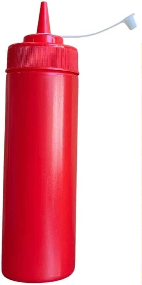 bark and lindy Set 12-Ounce Ketchup and Mustard Squeeze Bottle Dispenser Each For BBQ, Picnics and Home Use - Wide
