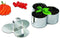 Newline NY Stainless Steel Dessert Rings, 4 Pcs, Plum Blossom Shape Molded for Starters and Appetizers